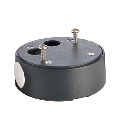 Surface-mounting housing for outdoor series COLT, versions 15 / 30W, � 12.4cm / H 4.15cm, aluminum, black grey