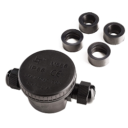 Outdoor 2-fold-distributor round for cable 5-12 mm, 0.5-2,5 mm�, max. 450V AC/24A