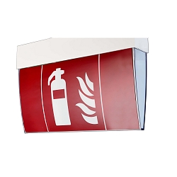 Special pictogram fire extinguisher red, 27x13,6cm