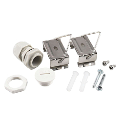 mounting set TRI PROOF BASIC, grey, silver