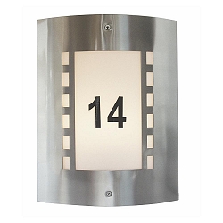 House number labeling set for outdoor wall luminaire wall I