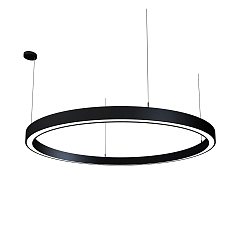 pendant luminaire LAUTARO 1500/80 DOWN OPAL P5 IP20, black dimmable