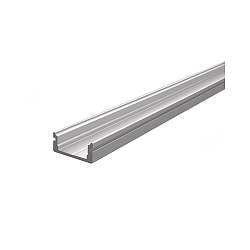 AU-01-10, flat U-profile for 10 - 11,3 mm LED stripes, 200cm, brushed aluminum