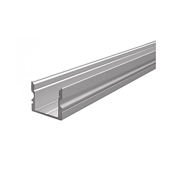 AU-02-12, high U-profile for 12 - 13,3 mm LED stripes, 200cm, brushed aluminum