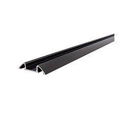 LED profile AM-01-10 flat surface profile for 10-11,3mm LED stripes, 200cm, matt brushed black - without cover