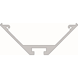 Corner profile AV-05-25 for 25 mm LED Stripes (2x 12 mm), silver matt, anodised, 200cm