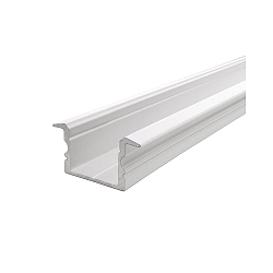 ET-02-15, high T-profile for 15 - 16,3 mm LED stripes, 200cm, matt white