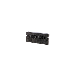 Endcaps P-AU-01-10, 16 mm, 2 items, black