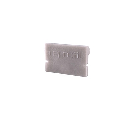 Endcaps H-AU-01-12, 18 mm, 2 items, grey