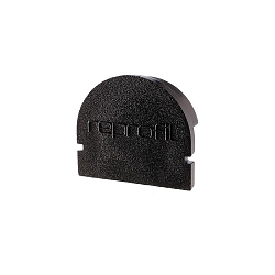 Endcaps R-AU-01-12, 18 mm, 2 items, black