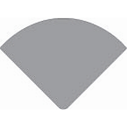 End cap R-AV-05-15 set 2 pcs., silver