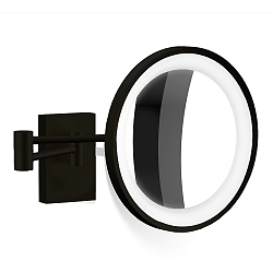mirror with lighting BS 40 LED 5-fold IP 44, black matt 