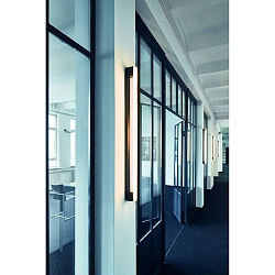 Wall luminaire OMEGA 200, S14s, 100cm, 2 sockets, IP20, black matt