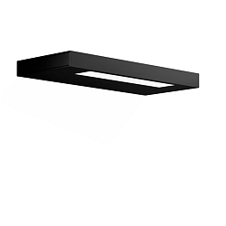 LED Wall luminaire SLIM 24 N LED, 8W, 3000K, 1280lm, IP44, black matt
