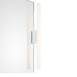Mirror luminaire OMEGA 1, 1x S14d, 30-60cm, 1 socket, IP20, white matt