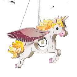 Pendant luminaire PEGASUS M�RCHENWELT, E27, pink