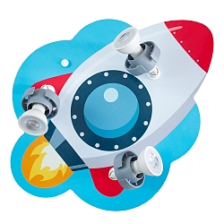 Rondell RAKETE TECHNIKWELT, 3x GU10, grey/red 