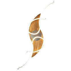 ceiling luminaire PANAMA, oak natural dimmable