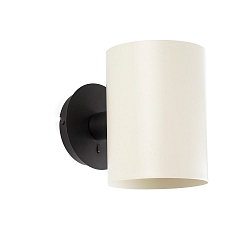 wall luminaire GUADALUPE E27 IP20, beige, black matt 