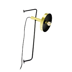 wall luminaire WHIZZ E27 IP20, gold, black 