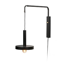 wall luminaire WHIZZ E27 IP20, gold, black matt 