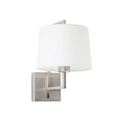 wall luminaire FRAME E27 IP20, nickel matt, white 