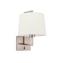 wall luminaire FRAME E27 IP20, beige, nickel matt 