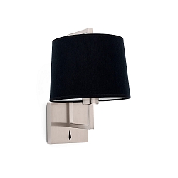 wall luminaire FRAME E27 IP20, nickel matt, black 