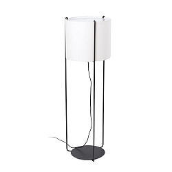 floor lamp DRUM E27 IP20, beige, black matt 