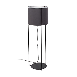 floor lamp DRUM E27 IP20, grey, black matt 
