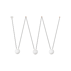 pendant luminaire MINE PC SPACE 3 flames E27 IP20, white matt 