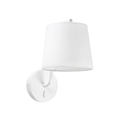 wall luminaire BERNI E27 IP20, white matt 