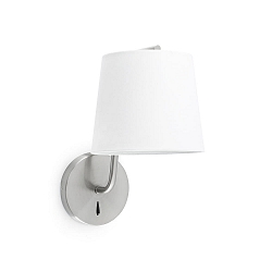 wall luminaire BERNI E27 IP20, nickel satined 