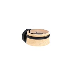 wall luminaire LOOP LED IP20, black matt, ash wood 