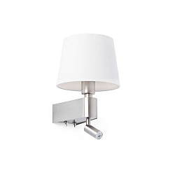 wall luminaire ROOM E27 IP20, nickel satined 