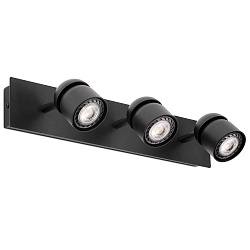 wall luminaire COCO 3 flames GU10 IP20, black matt 