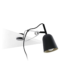 clamp lamp STUDIO E14 IP20, black matt 