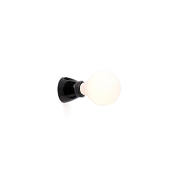 wall luminaire KERA E27 IP20, black glossy 
