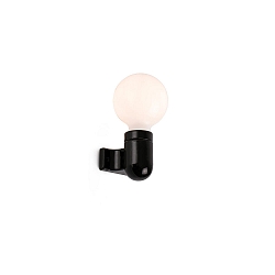 wall luminaire SERA E27 IP20, black glossy 