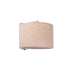 wall luminaire SAHARA E27 IP20, beige, chrome 