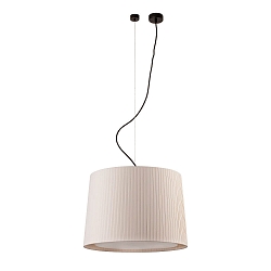 pendant luminaire SAMBA E27 IP20, beige, black matt 