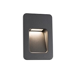 wall recessed luminaire NASE down, square, switchable IP44