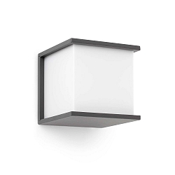 outdoor wall luminaire KUBICK E27 IP44, dark grey 