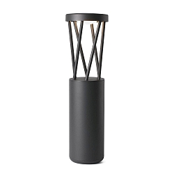bollard lamp TWIST LED IP65, dark grey 