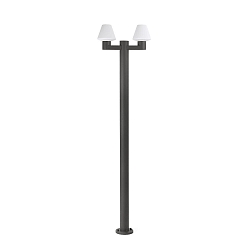 outdoor floor lamp MISTU 2 flames E27 IP44, dark grey 