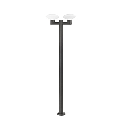 outdoor floor lamp BLUB'S 2 flames E27 IP44, dark grey 