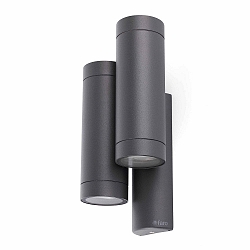 outdoor wall luminaire STEPS 4 flames GU10 IP44, dark grey 