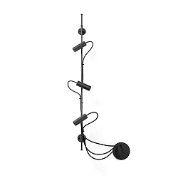 outdoor wall luminaire CLAP 3 flames LED IP65, black 