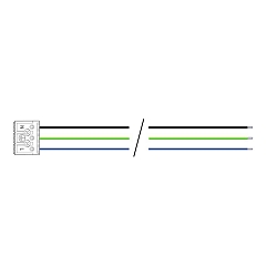 Through-wiring 3 x 2,5 mm� for Damp proof luminaire, series 9166, 1572mm