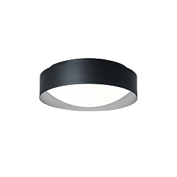 wall and ceiling luminaire PREMIUM ARCHITEKTUR � 30,8cm round IP40, black, metal grey dimmable